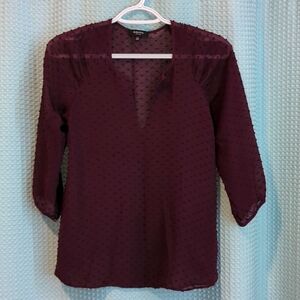 EUC XXS Silk/Cotton Bâbaton 3/4 sleeve blouse